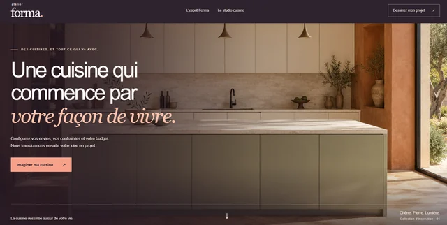 Héros du site Atelier Forma
