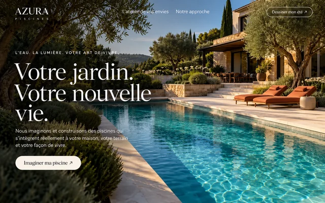 Reconstitution du héros du site Azura Piscines