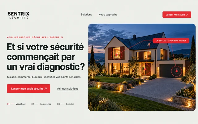 Reconstitution du héros du site Sentrix Sécurité